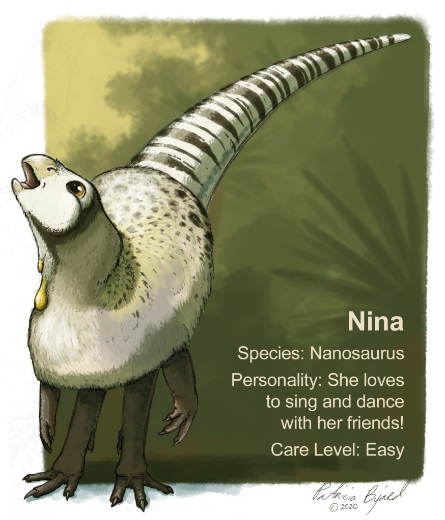 Nina the Nanosaurus is so happy she could sing!