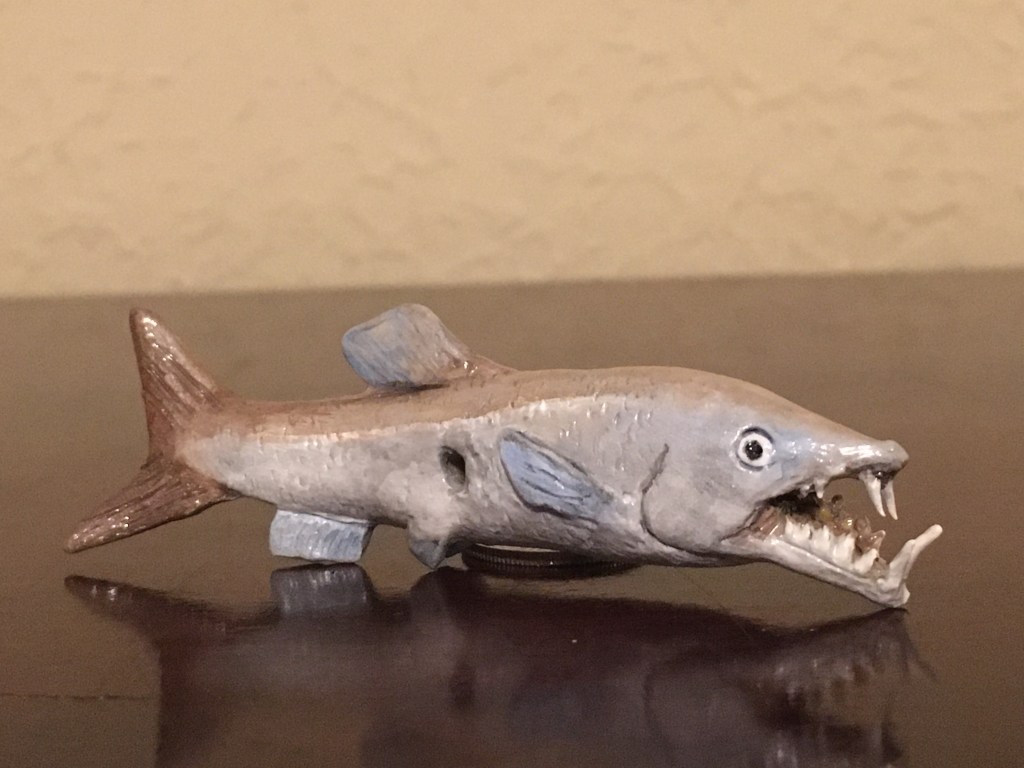 My tiny Enchodus sculpture.
