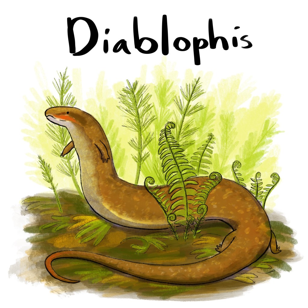 Diablophis the “devil snake”? Just look at that derpy smile and stubby little legs!